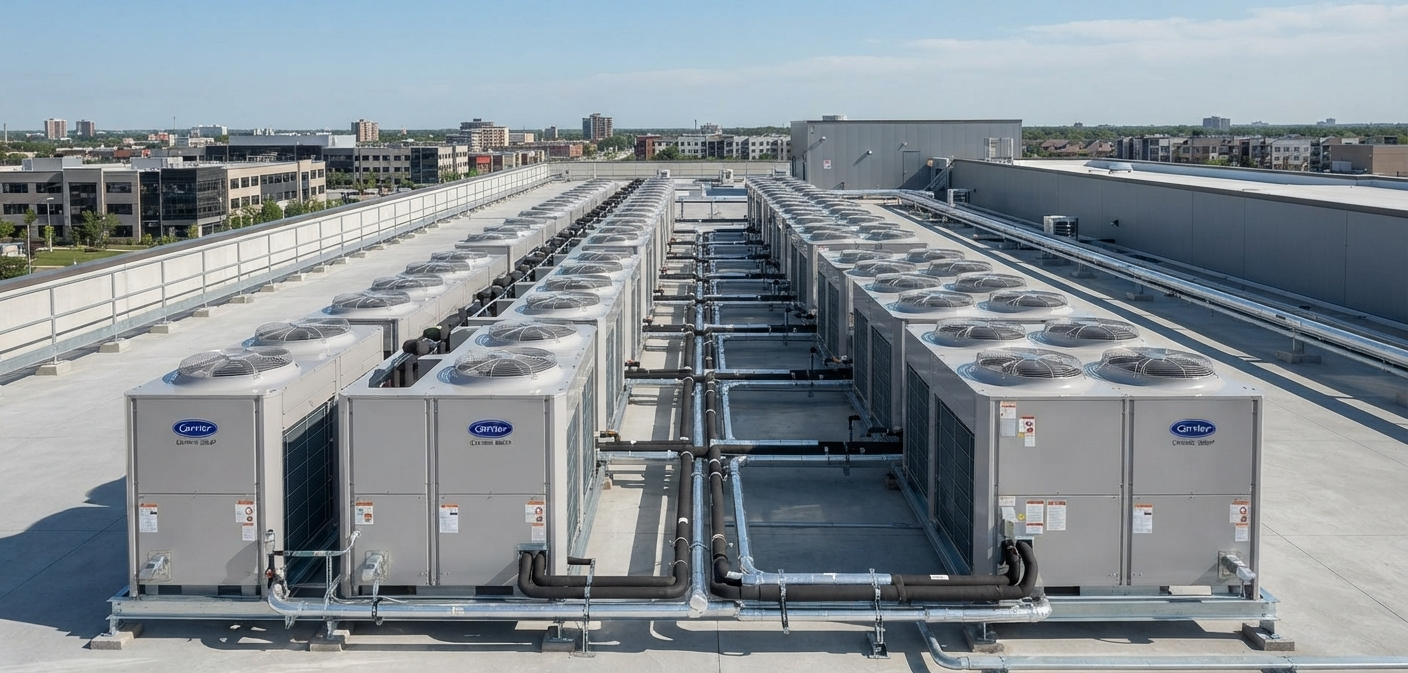 Rooftop Carrier Condenser Array