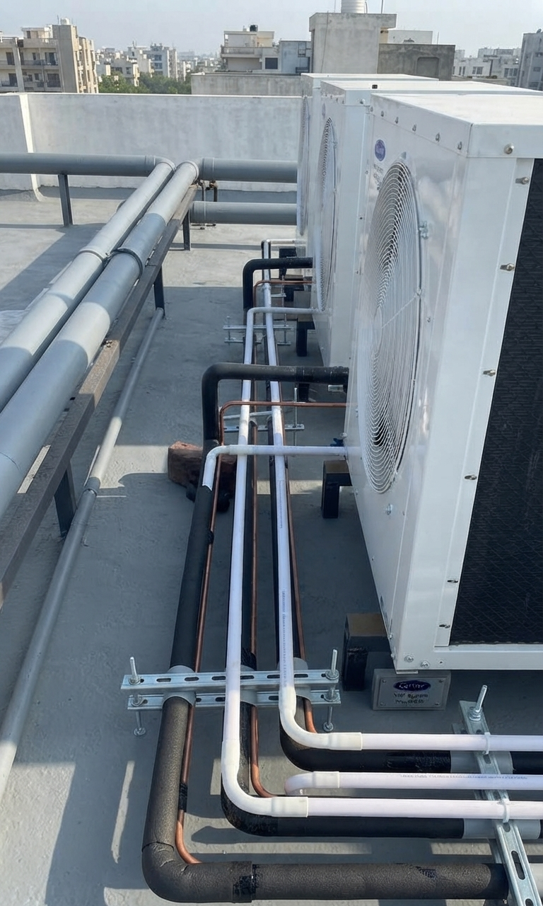 VRF/VRV units on a rooftop